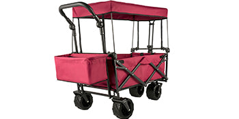 Nomadia Premieum – Chariot pliable XXL tout-en-1 pour plage, camping et courses