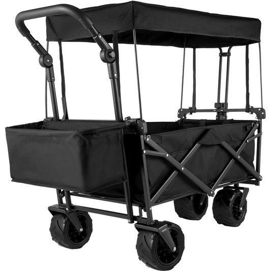 Nomadia – Chariot pliable XXL tout-en-1 pour plage, camping et courses