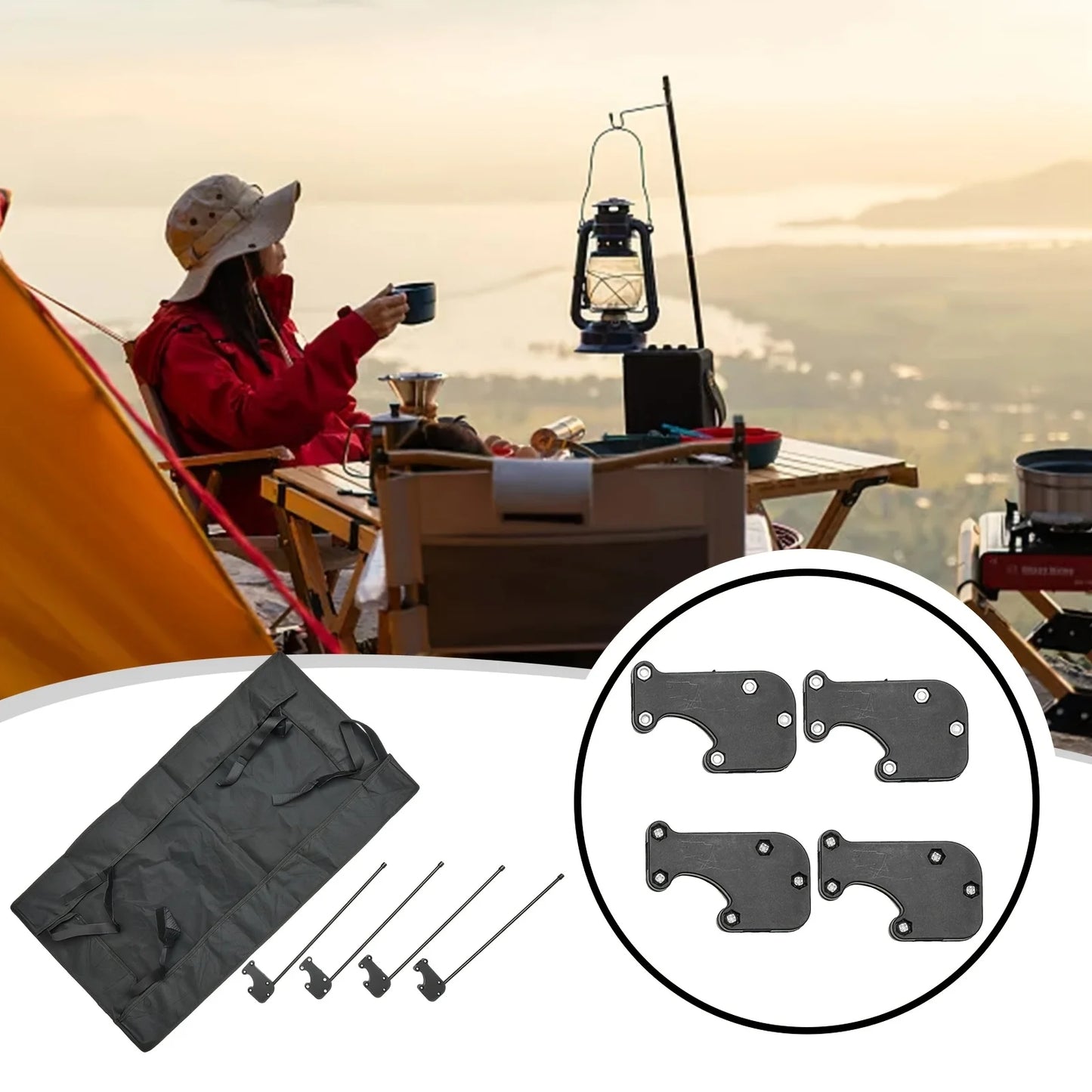 Nomadia SunShade – Auvent amovible pour chariot pliable en toile Oxford
