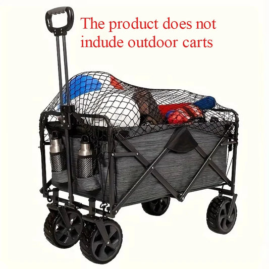 Heavy Duty Folding Cargo Wagon - Durable Nylon, Perfect for Beach, Garden, and Travel with Secure Design camping equipment