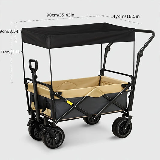 Removable Garden Outdoor Cart Awning, 600D Oxford Cloth Material, Outdoor Camping Picnic Fishing Accessories