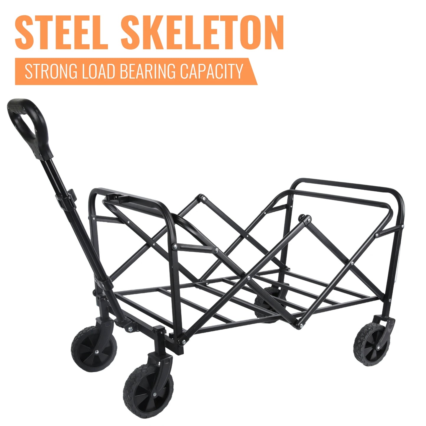 Nomadia Heavy Duty – Chariot pliable 4 roues grande capacité tout-terrain