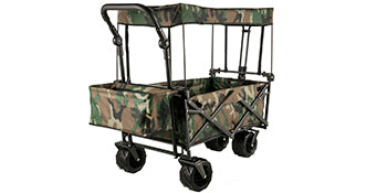 Nomadia Premieum – Chariot pliable XXL tout-en-1 pour plage, camping et courses