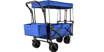 Nomadia Premieum – Chariot pliable XXL tout-en-1 pour plage, camping et courses